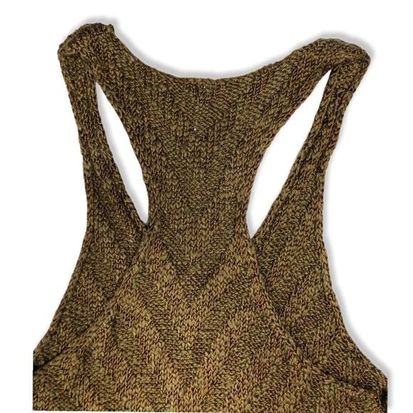 Free People Brown Chevron Sweater Knit Tank Top size XS - Picture 8 of 16